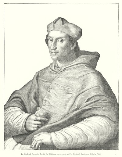 Cardinal Bernardo Dovizi da Bibbiena, 1470-1520, by Raphael Sanzio, Pitti Gallery by Italian School